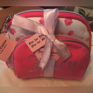 Juicy Couture Makeup bags one large & one small Brand New with tags Beautiful